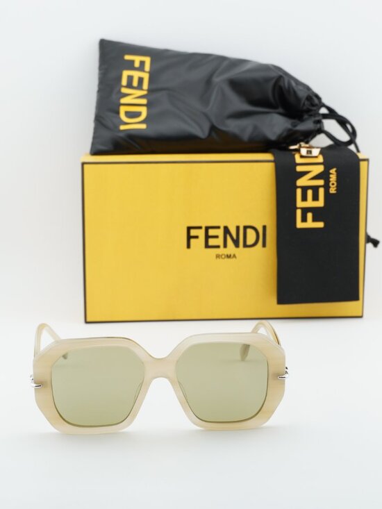 Fendi FE40173I 60Q Square Sunglasses - Shiny Brown\\Brown Silver Mirror main image 5